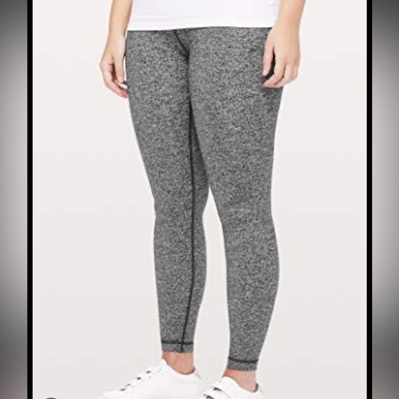 Lululemon Wunder Under High Rise Heathered Black - Picture 4 of 10